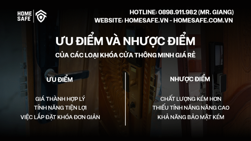 Ưu điểm và nhược điểm của khóa cửa thông minh giá rẻ