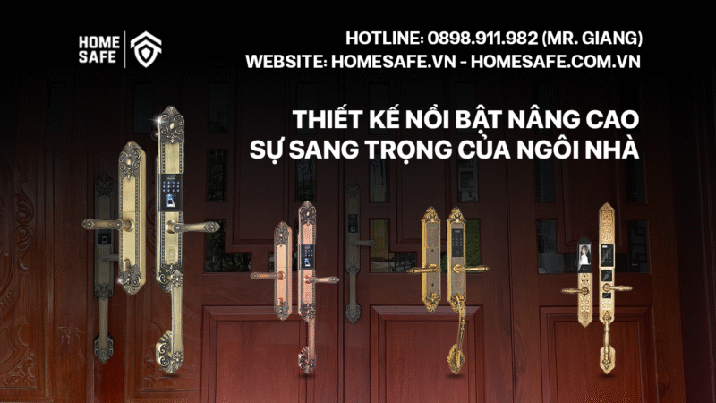 Khóa cửa điện tử giúp nâng cao sự sang trọng của ngôi nhà