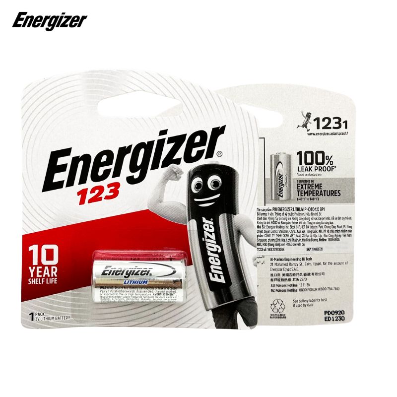 Pin CR123A Lithium 3V – Energizer