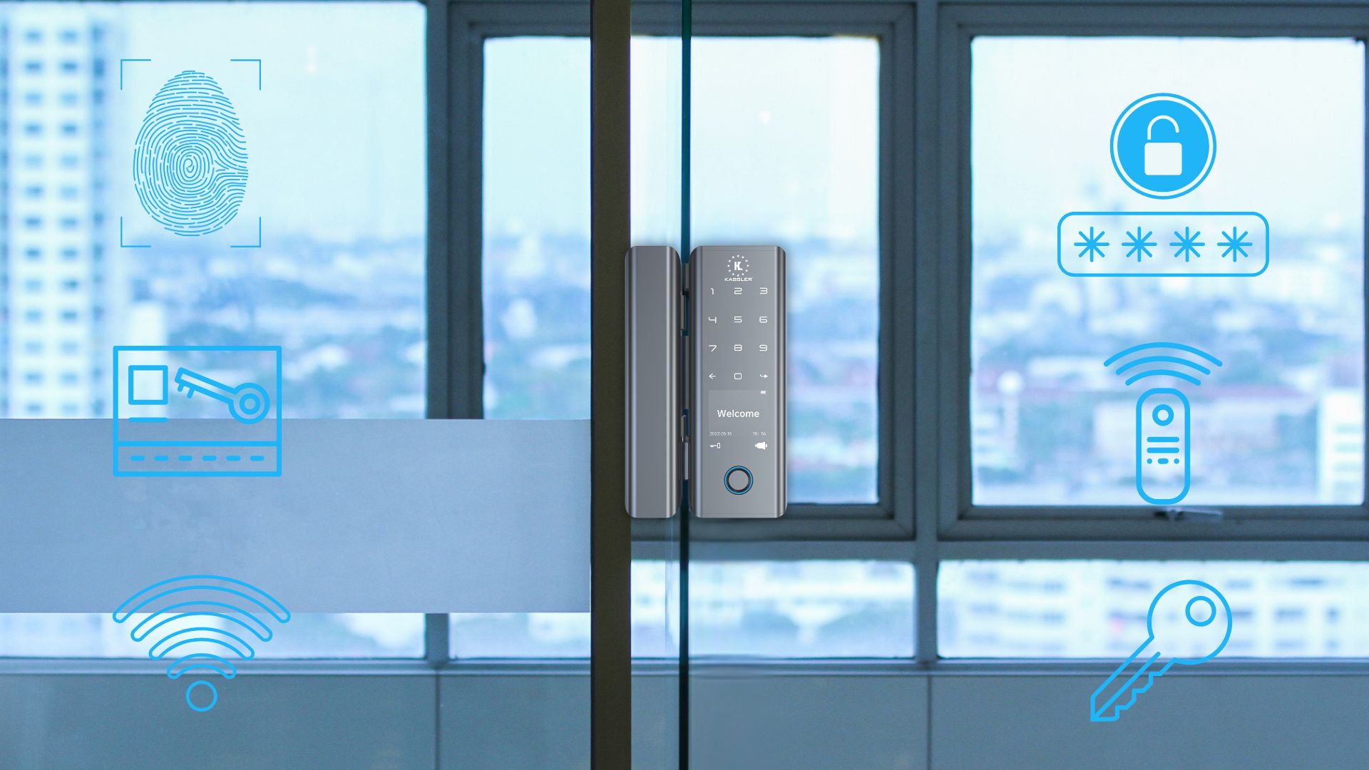 Khóa Vân Tay Cho Cửa Kính: Sự Kết Hợp Giữa Bảo Mật Thông Minh & Thiết Kế Bền Bỉ