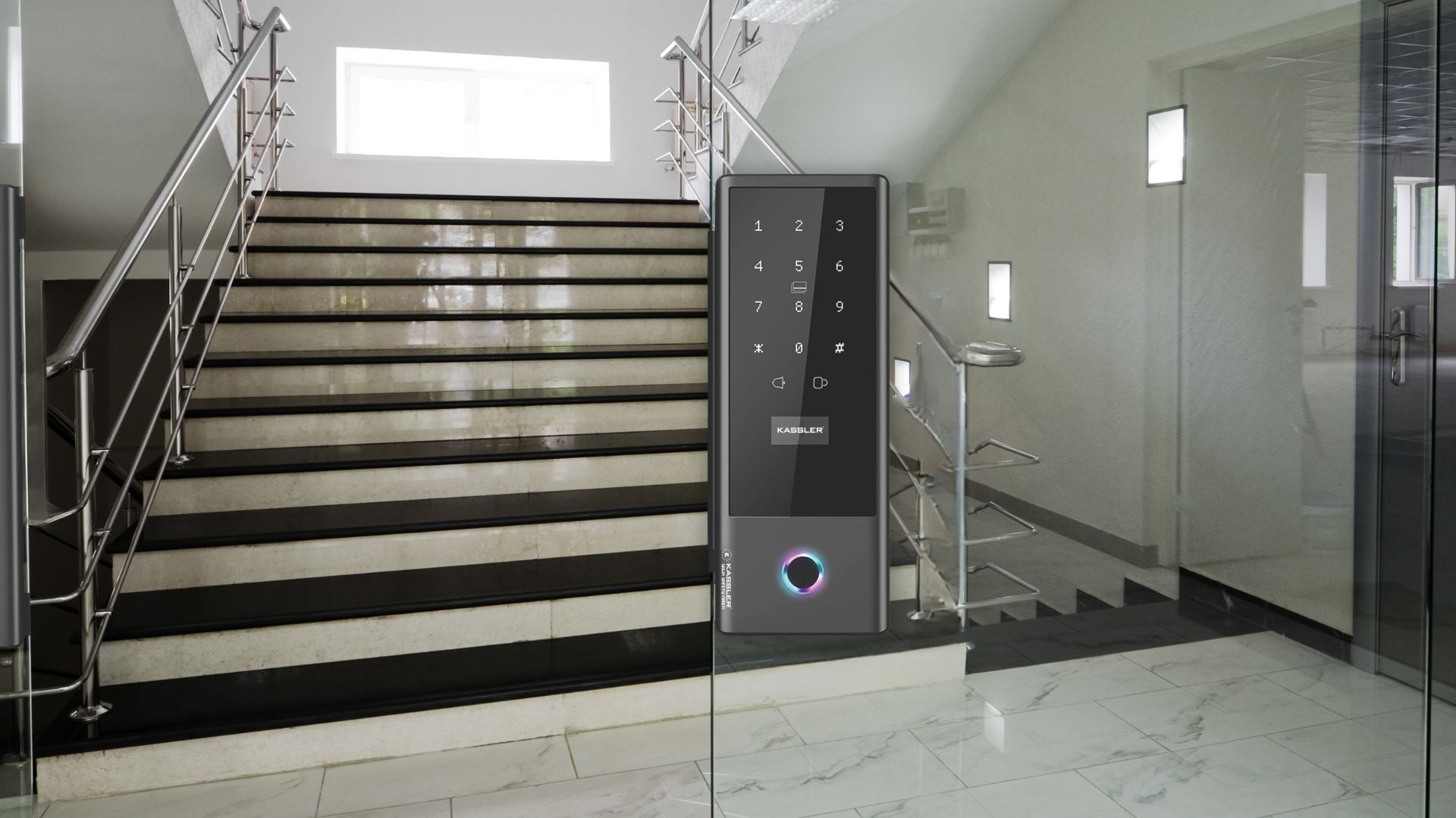 Khóa Vân Tay Cho Cửa Kính: Sự Kết Hợp Giữa Bảo Mật Thông Minh & Thiết Kế Bền Bỉ