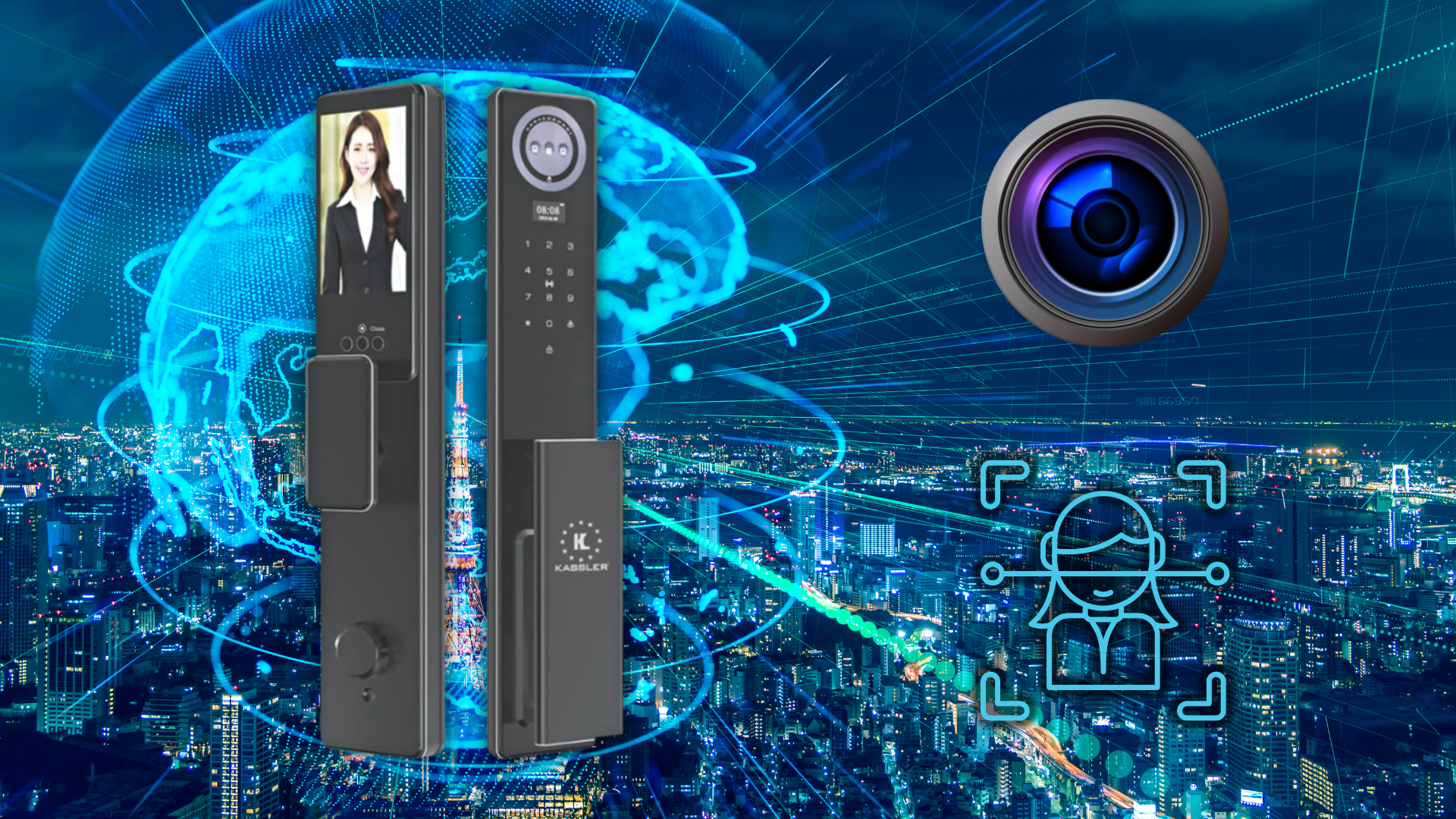 Khóa Cửa Vân Tay Có Camera – Giám Sát & Ghi Hình 24/7
