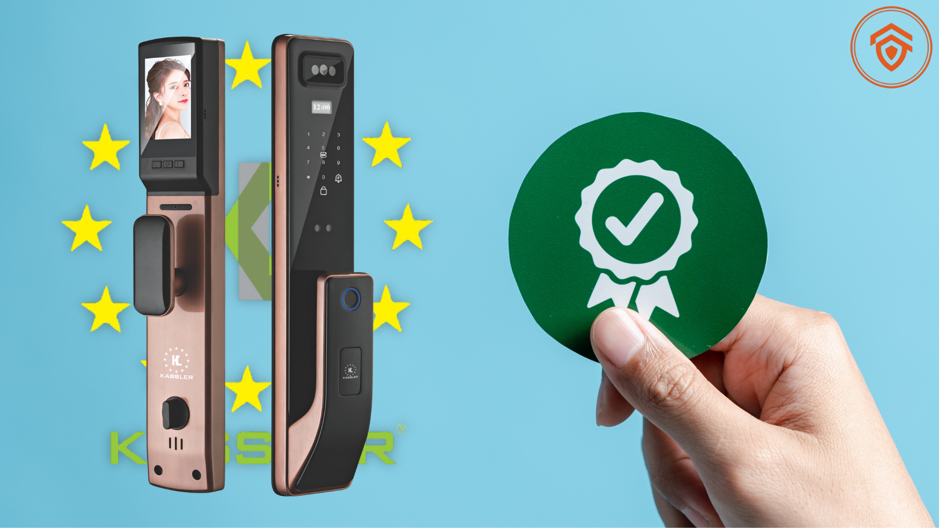 Khóa Cửa Vân Tay Tích Hợp Chuông Hình Kassler KL-828F – An Toàn Gõ Cửa, Thông Minh Mở Khóa